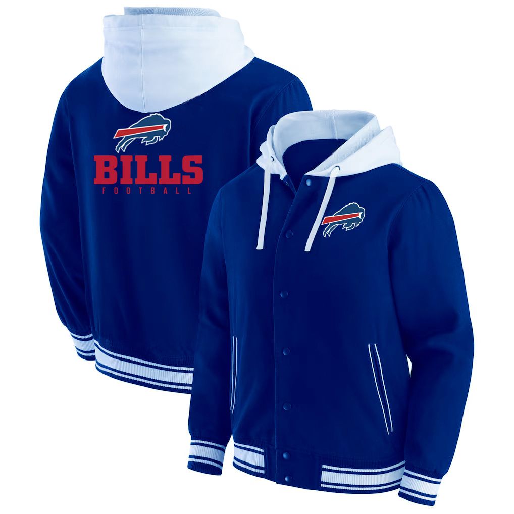 Men 2026 NFL Buffalo Bills  jacket hoodie Blue 011